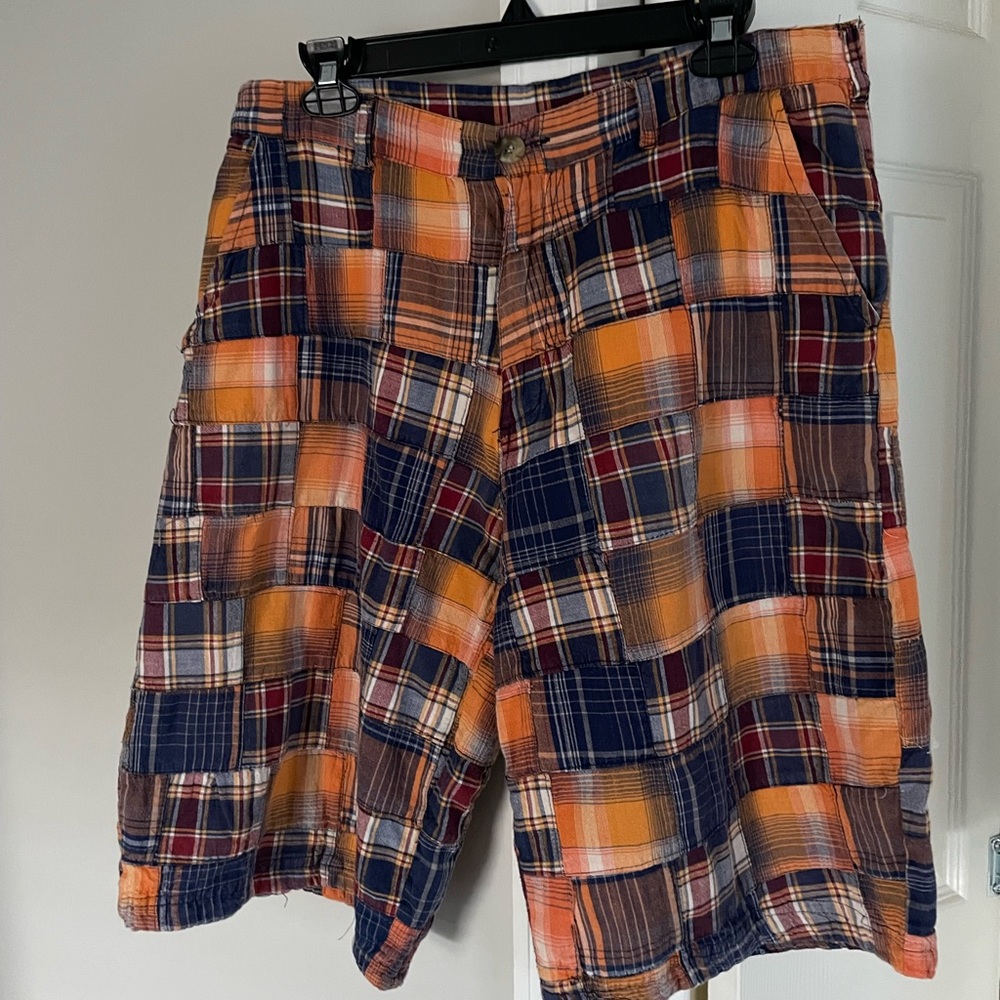 Vintage Endurance madras plaid bermuda shorts size 36.